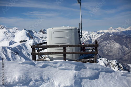 фотографія Communication equipment in the mountains