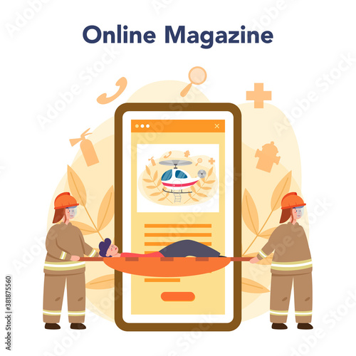 Urgency rescuer help online service or platform. Ambulance