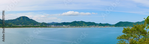 瀬戸内海 パノラマ風景 津田の松原(香川県)