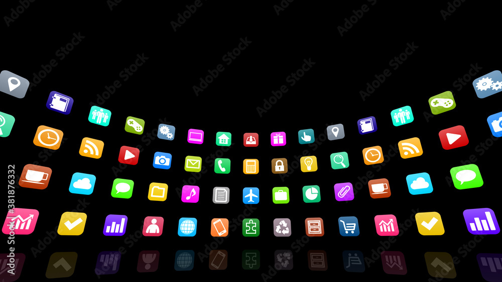 Technology Icon Network Symbol Digital devices on the Internet 3D illustration Technology Icon Network Symbol Digital devices on the Internet 3D illustration