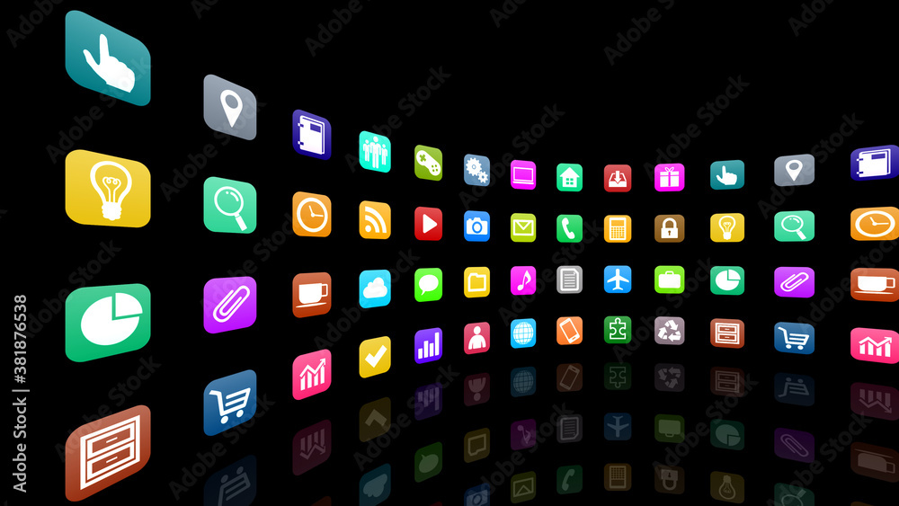 Technology Icon Network Symbol Digital devices on the Internet 3D illustration Technology Icon Network Symbol Digital devices on the Internet 3D illustration