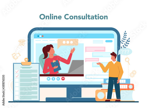 Professional consultant online service or platform. Research