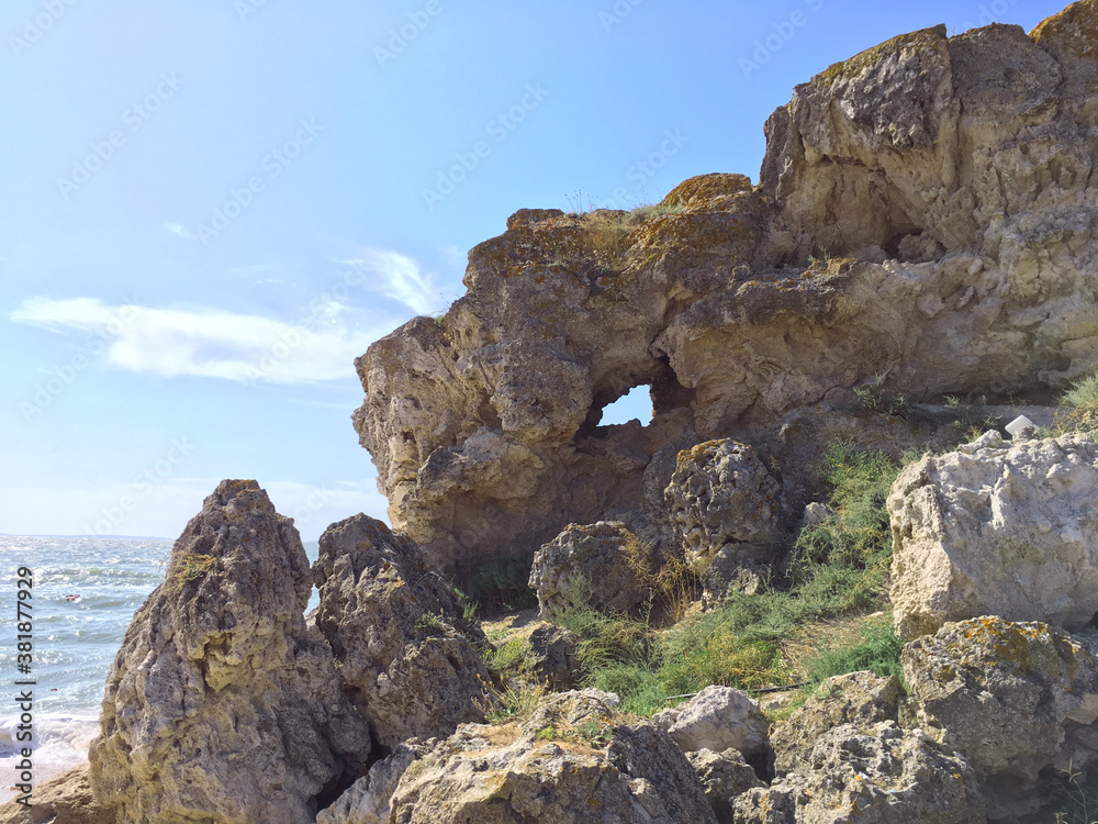 Beautiful rock, the General's beaches, Zolotoe, Crimea Beautiful rock, the General's beaches, Zolotoe, Crimea
