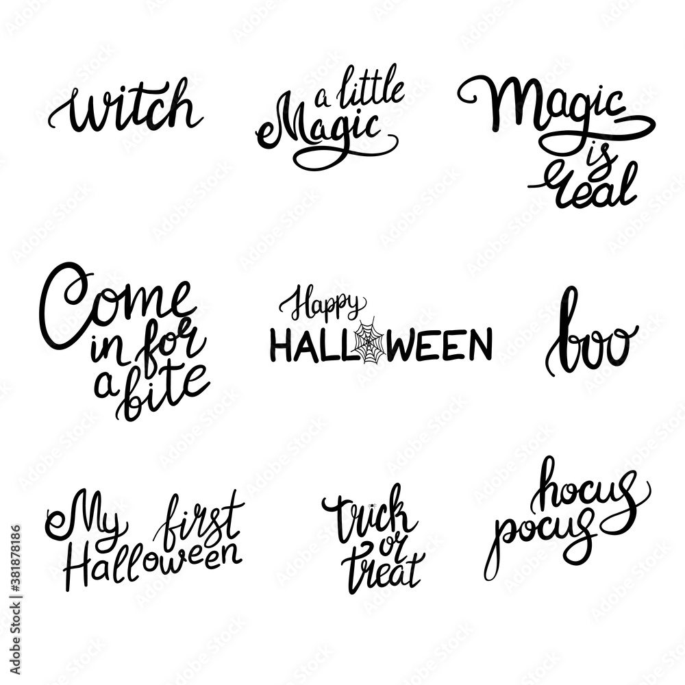 Happy Halloween hand drawn illustrations and elements. Halloween design elements, logos, badges, labels, icons and objects. Happy Halloween hand drawn illustrations and elements. Halloween design elements, logos, badges, labels, icons and objects.