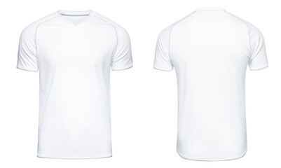Sports football uniforms white shirt isolated on white background