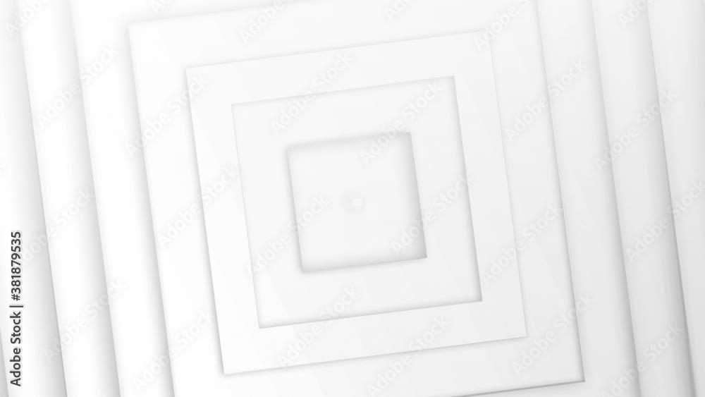 3D squares moving against white background
