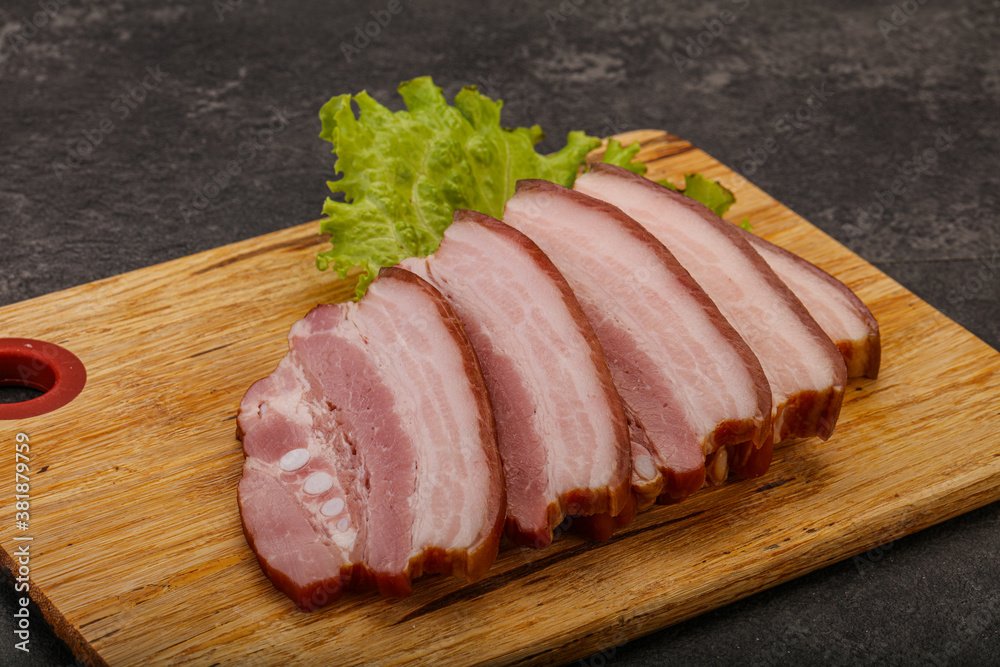 Tasty smoked pork brisket slice Tasty smoked pork brisket slice