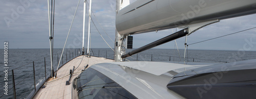 Sailing at Northsea. Waddenzee.. Noordzee. Super sailing yacht. Netherlands. Sailingboat. sail. © A