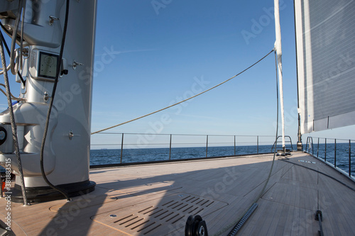 Sailing at Nortsea. Waddenzee.. Noordzee. Super sailing yacht. Netherlands. Sailingboat. sail. photo