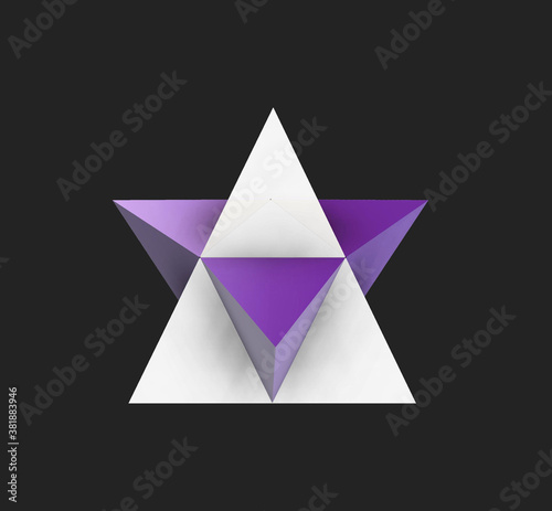 Tetrahedron  Merkaba  esoteric crystal  sacral geometry shape