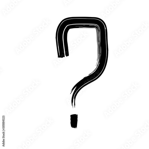 Question mark icon vector illustration on white background