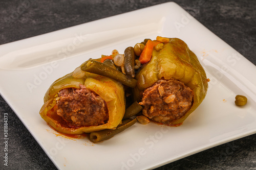 Baked stuffed bell pepper with meat © Andrei Starostin