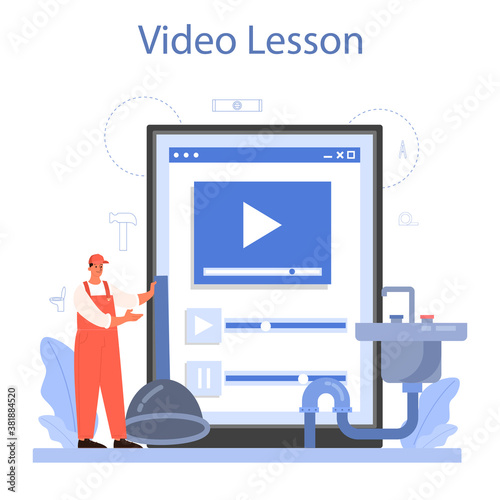 Plumber online service or platform. Plumbing service