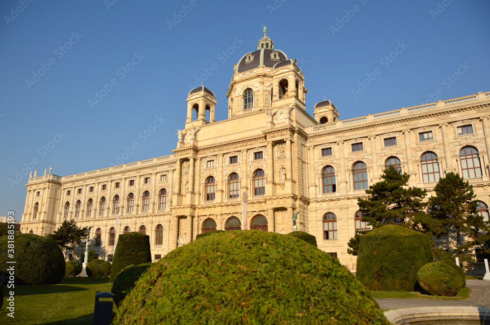 Maria-Theresien Platz with Museum building in the sunlight, Vienna, Austria