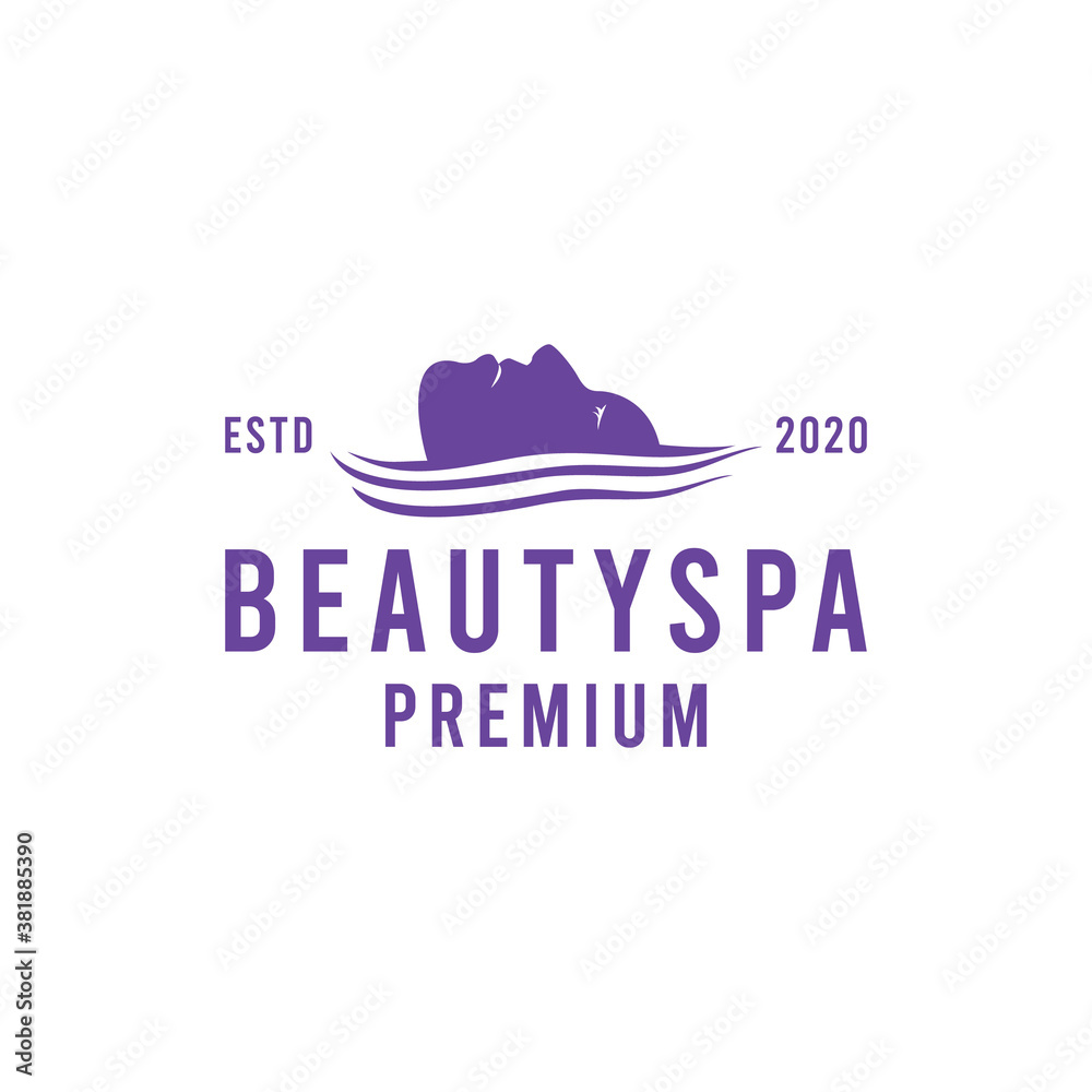 Beauty Spa silhouette Logo design Vector