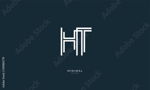 Alphabet letter icon logo HT