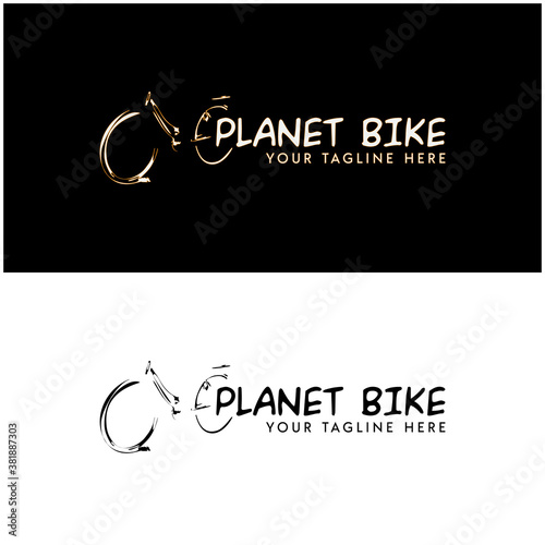 Silhouette of a bicycle with a black background