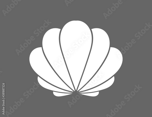 White sea shell symbol.