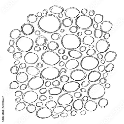 Hand drawn abstract pattern isolated on white background