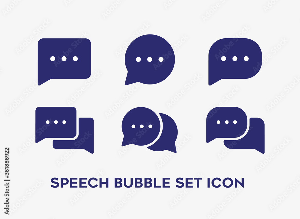 Obraz premium Set of speech bubble with different shape.