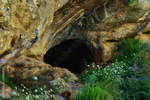 Limestone cave in Birzebbuga, Malta photo