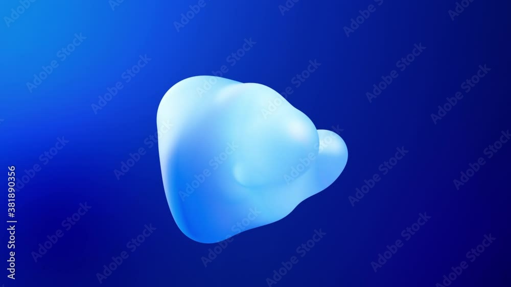3d abstract background with droplets of molten wax merge and fly apart drops in liquid. Subsurface scattering material with internal blue glow. Seamless loop in 4k. 38 3d abstract background with droplets of molten wax merge and fly apart drops in liquid. Subsurface scattering material with internal blue glow. Seamless loop in 4k. 38