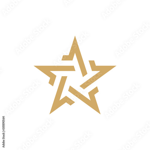 Modern star logo design vector