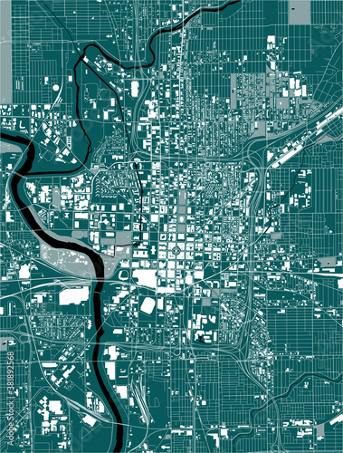 map of the city of Indianapolis, USA