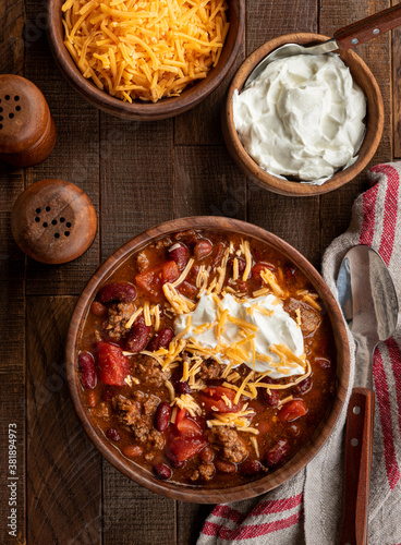 Obraz na plátně Bowl of chili con carne