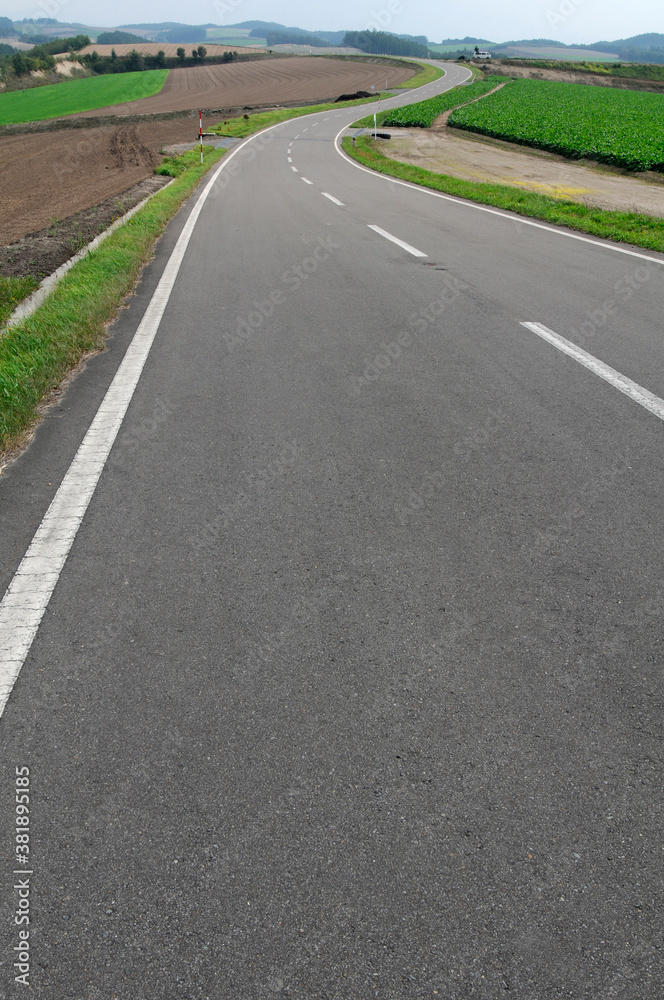 Obraz premium 曲線道路