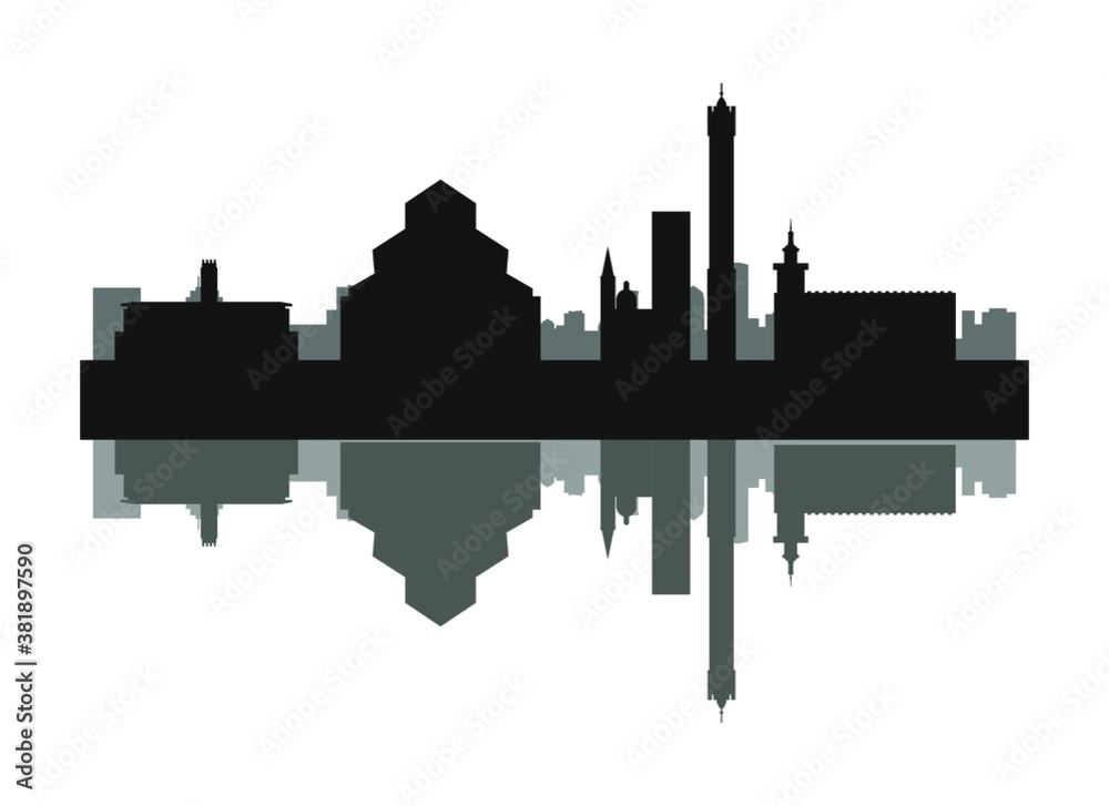 Bologna city skyline in Italy