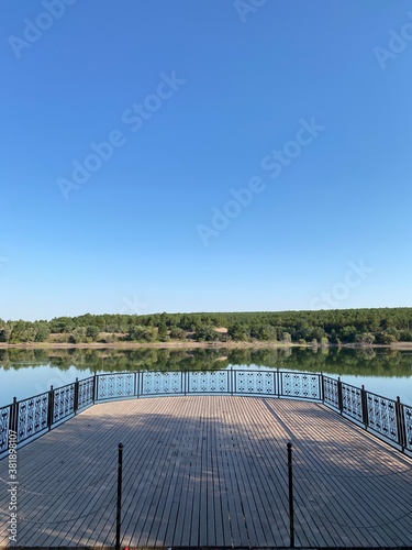 Musaozu lake in the Eskisehir Turkey on Porsuk river in the morning photo