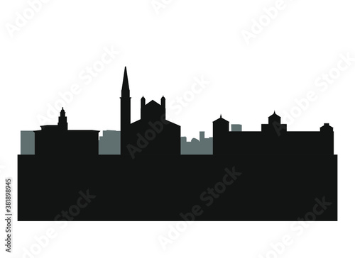 skyline of modena city in Italy