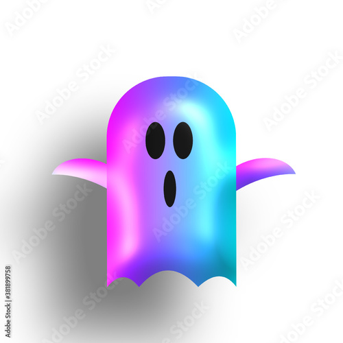 3d render of a ghost halloween