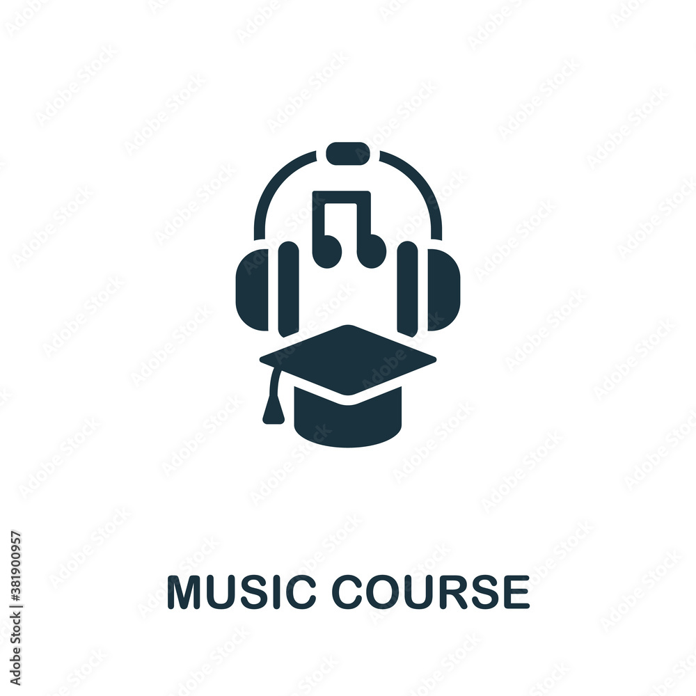 Music Course icon. Simple element from online course collection. Creative Music Course icon for web design, templates, infographics and more Music Course icon. Simple element from online course collection. Creative Music Course icon for web design, templates, infographics and more