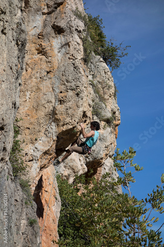 people practicing mountain climbing outdoors