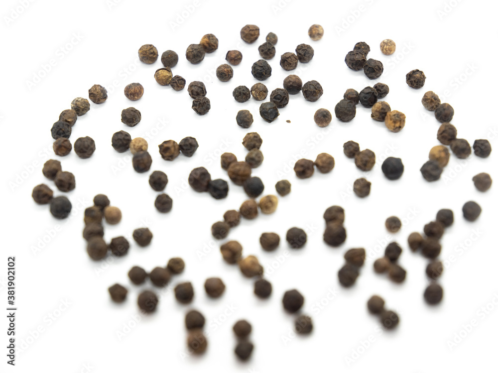 Black pepper background, herbs, spices in front view. Black pepper background, herbs, spices in front view.