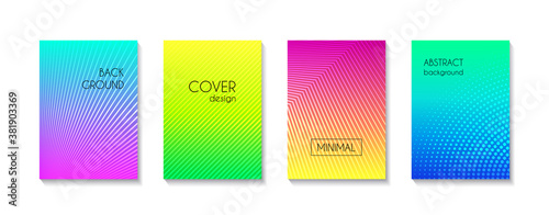 Gradient colorful minimal vector backgrounds. Abstract striped bright covers, banners, flyers backdrops