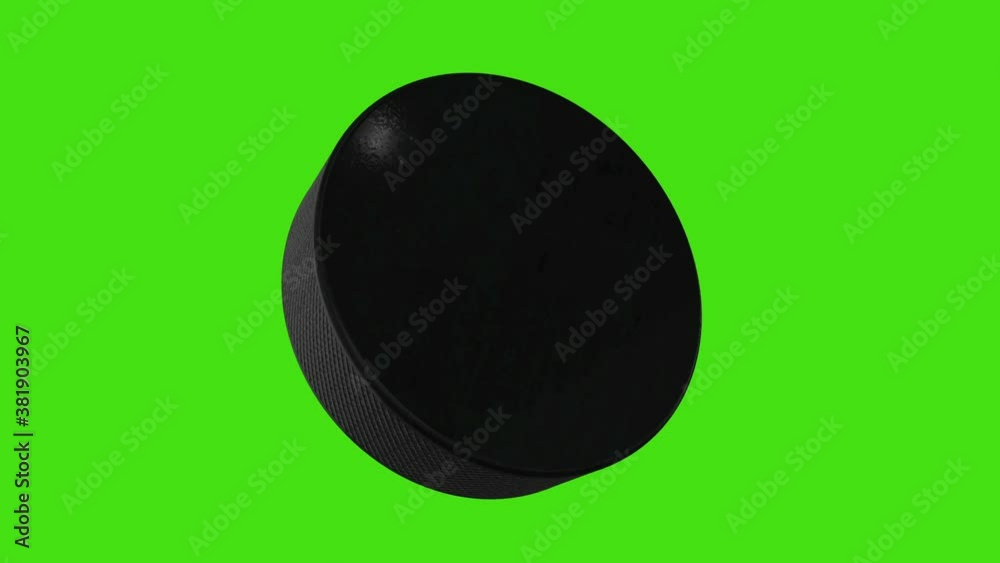 hockey puck on green screen animation hockey puck on green screen animation