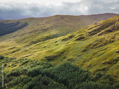 Forests and Mountains in the Scottish Highlands photo