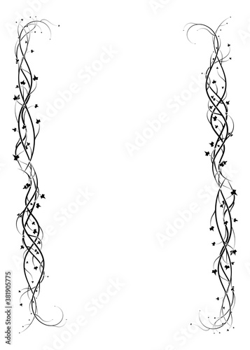 beautiful ivy frame on a white background new