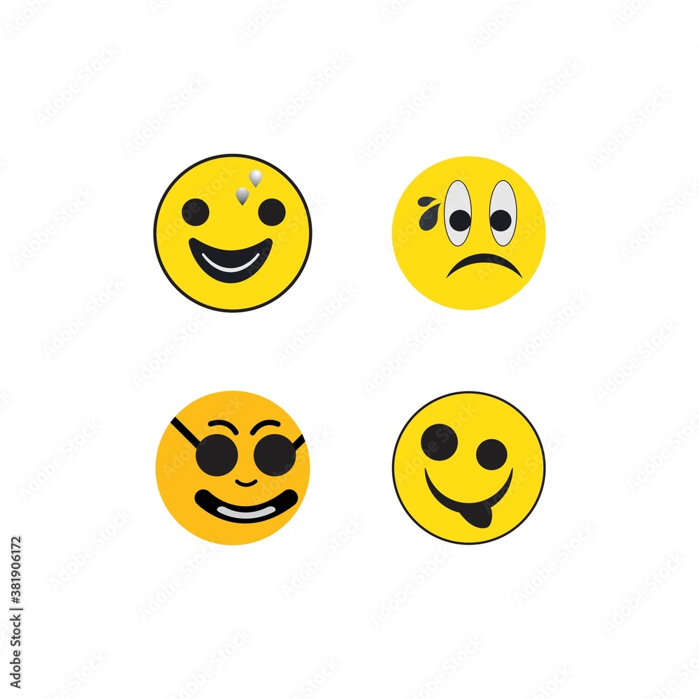 Emoticon template face Emoticon template face