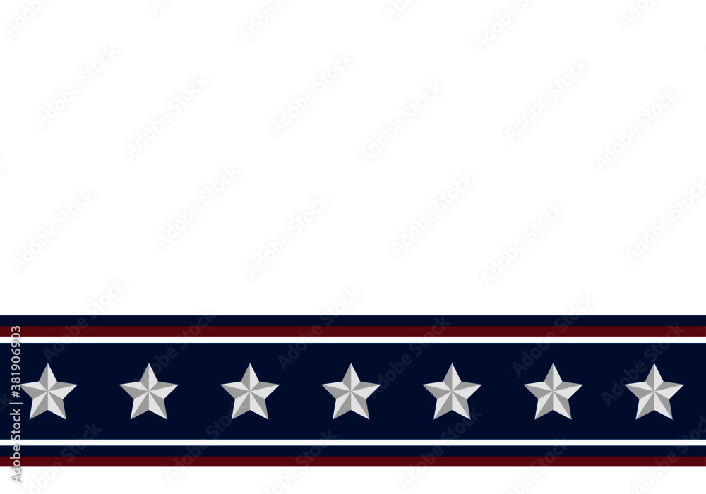Stars and stripes border vector
