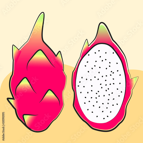Tropical fruit, Pitaya, pitahaya, Dragon fruit