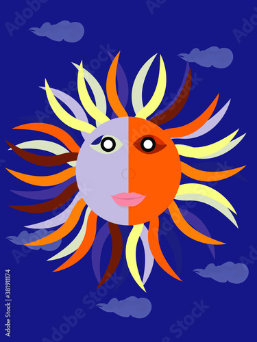 Day of the natural equinox of day and night. Summer solstice. Winter solstice. Equinox of sun and moon.