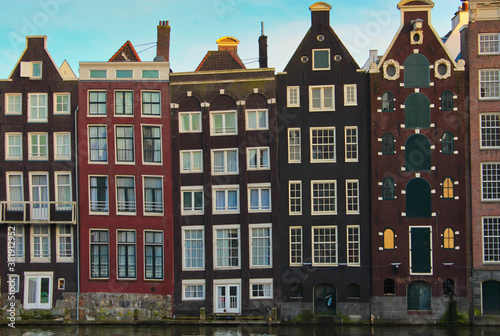 houses on the canal in Amsterdam