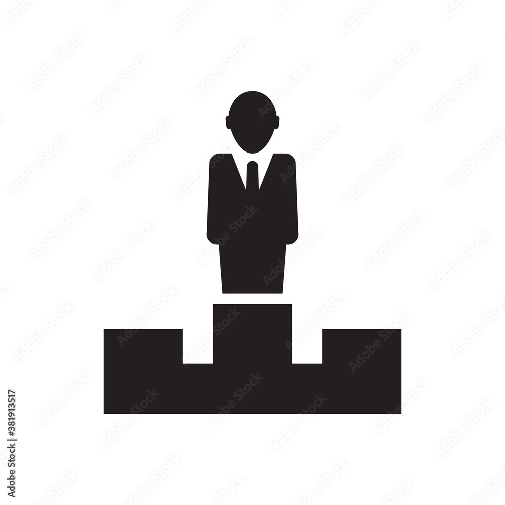 Business man winner icon, leader success icon Business man winner icon, leader success icon