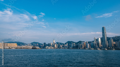 the sky line of Hong Kong
