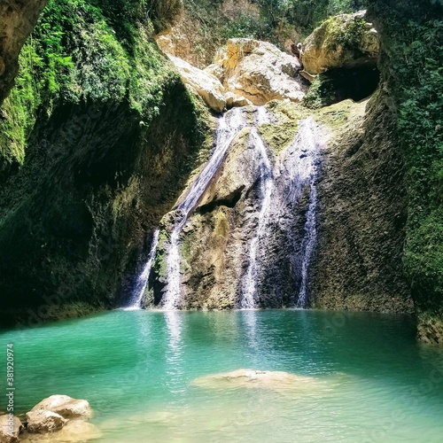 Peace in waterfall