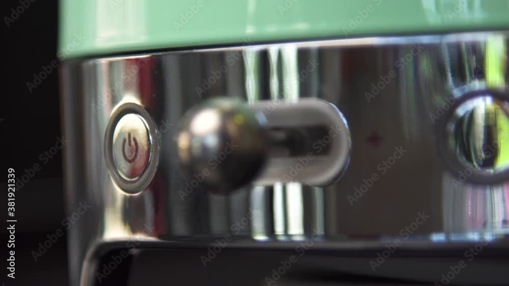 Electric kettle buttons. Household utensils. Power buttons with lever